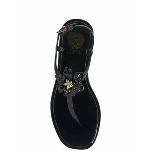 Vince Camuto Black  jelynn Sandals with Gold Accents Size 10M